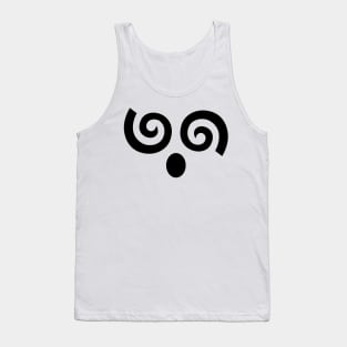 Spiral Dizzy Face - Black Tank Top